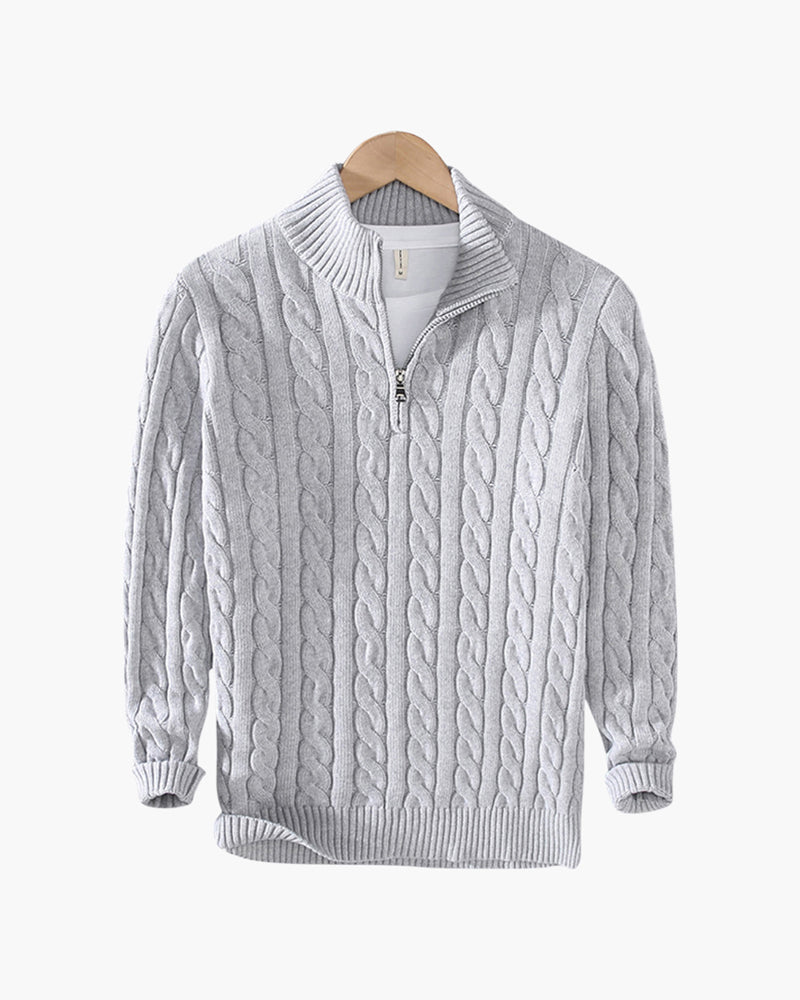Verbier Sweater med halv lynlås