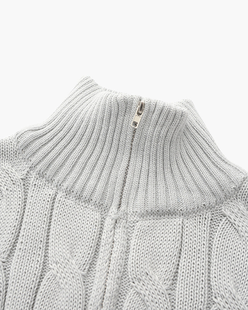 Verbier Sweater med halv lynlås