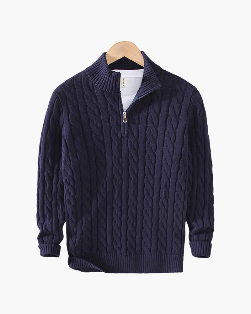 Verbier Sweater med halv lynlås
