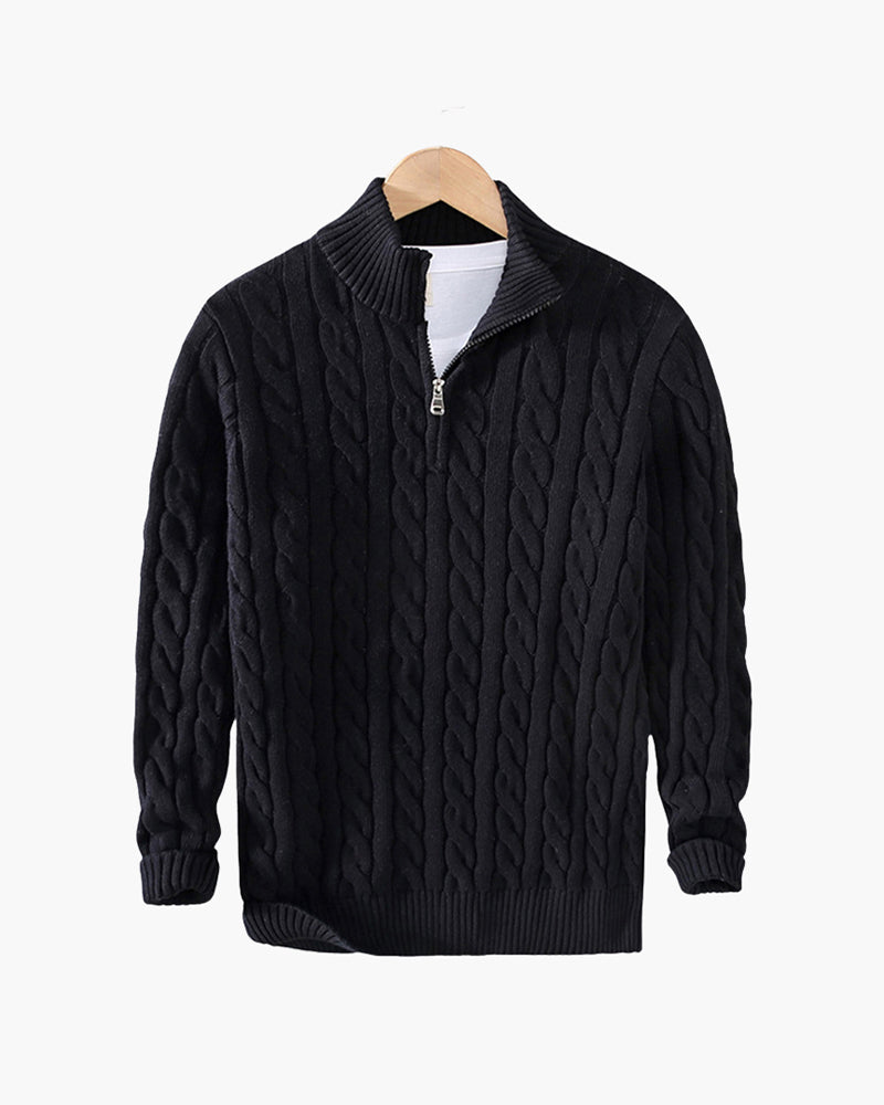 Verbier Sweater med halv lynlås
