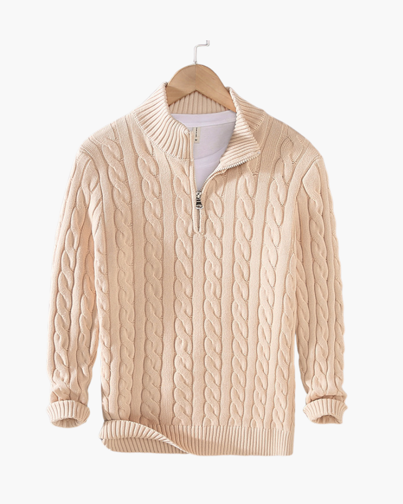 Verbier Sweater med halv lynlås